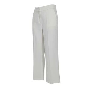 Rafaella Studio Linen Wide Leg Dress Pants Womens 10P White Ivory Coastal Career